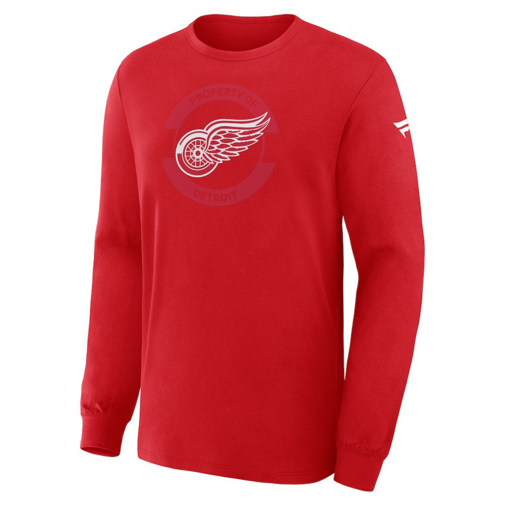 Detroit Red Wings Fanatics Authentic Pro Property Of Practice Long Sleeve T-Shirt - Red - NHL