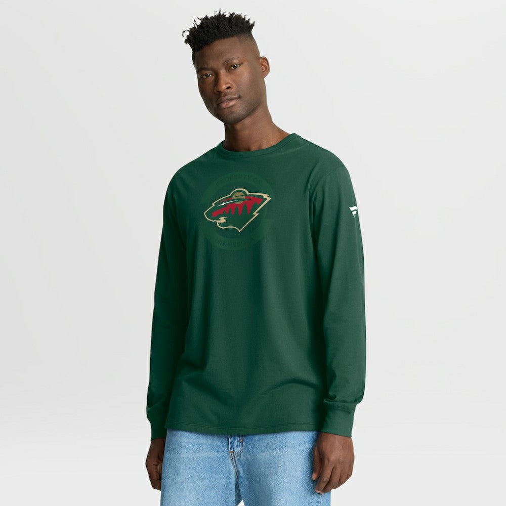 Minnesota Wild Fanatics Authentic Pro Property Of Practice Long Sleeve T-Shirt - Green - NHL