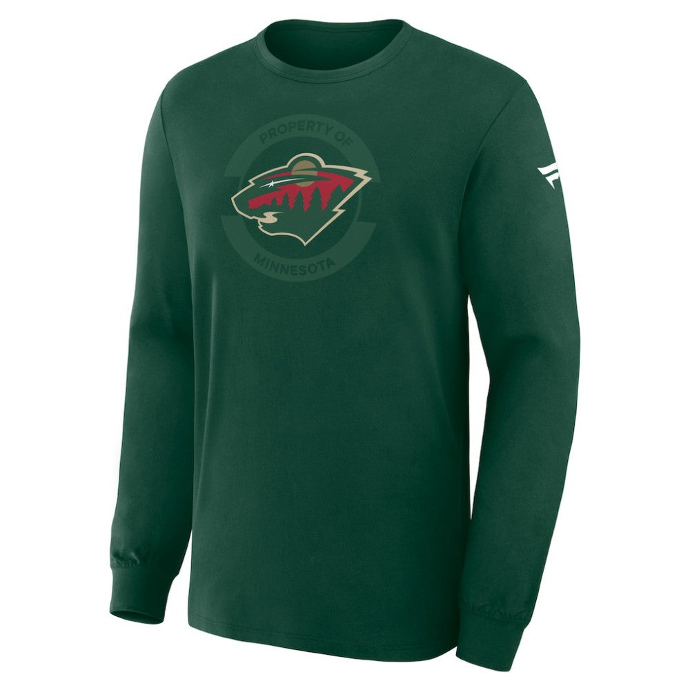 Minnesota Wild Fanatics Authentic Pro Property Of Practice Long Sleeve T-Shirt - Green - NHL