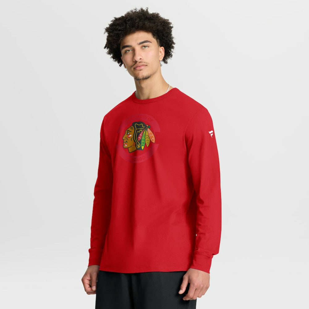 Chicago Blackhawks Fanatics Authentic Pro Property Of Practice Long Sleeve T-Shirt - Red - NHL