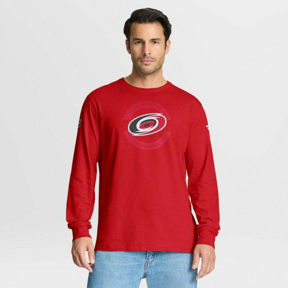 Carolina Hurricanes Fanatics Authentic Pro Property Of Practice Long Sleeve T-Shirt - Red - NHL