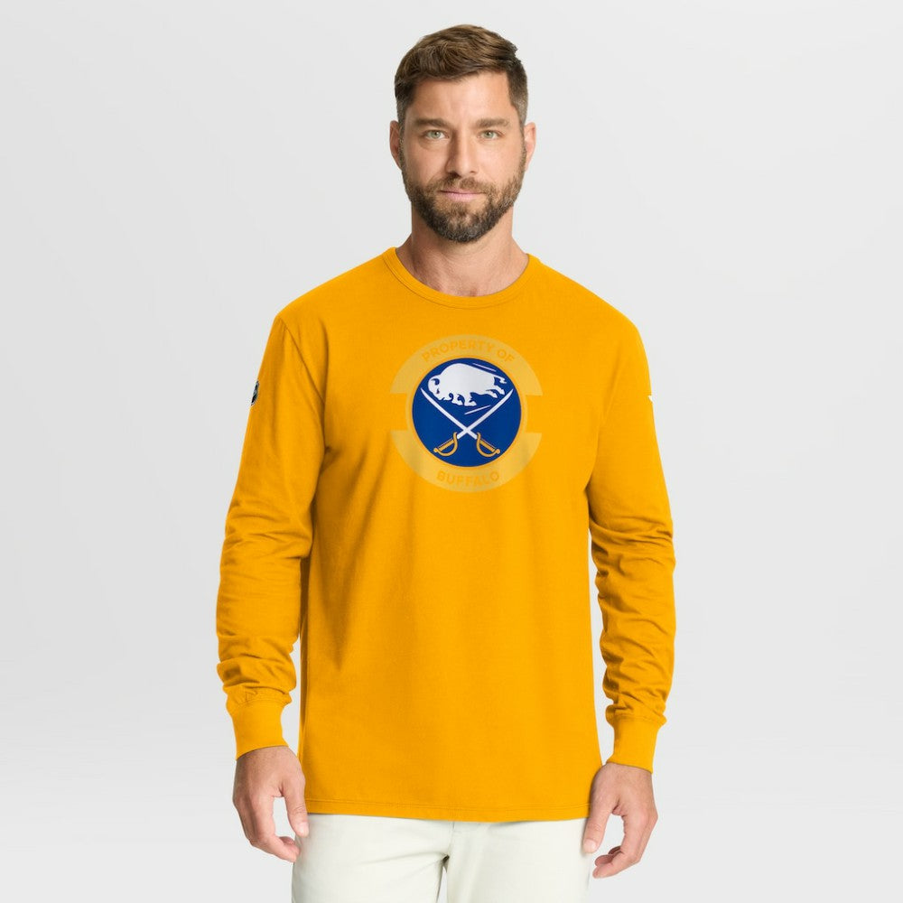 Buffalo Sabres Fanatics Authentic Pro Property Of Practice Long Sleeve T-Shirt - Gold - NHL
