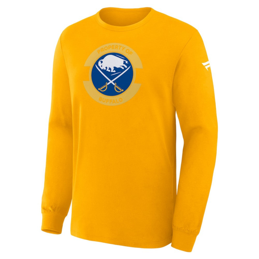 Buffalo Sabres Fanatics Authentic Pro Property Of Practice Long Sleeve T-Shirt - Gold - NHL