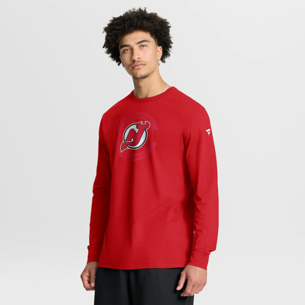 New Jersey Devils Fanatics Authentic Pro Property Of Practice Long Sleeve T-Shirt - Red - NHL
