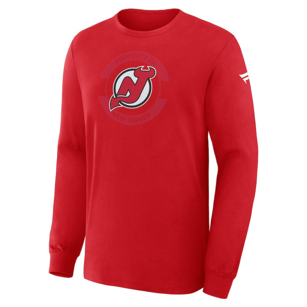 New Jersey Devils Fanatics Authentic Pro Property Of Practice Long Sleeve T-Shirt - Red - NHL