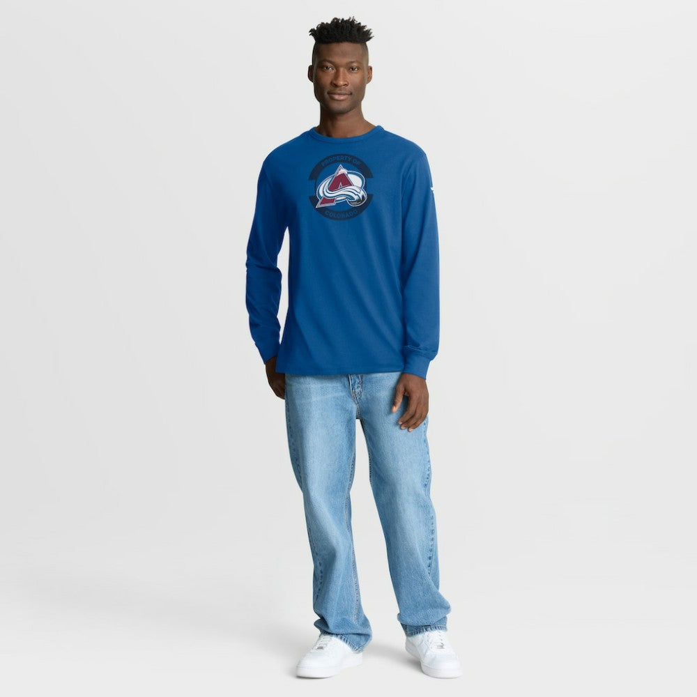 Colorado Avalanche Fanatics Authentic Pro Property Of Practice Long Sleeve T-Shirt - Blue - NHL