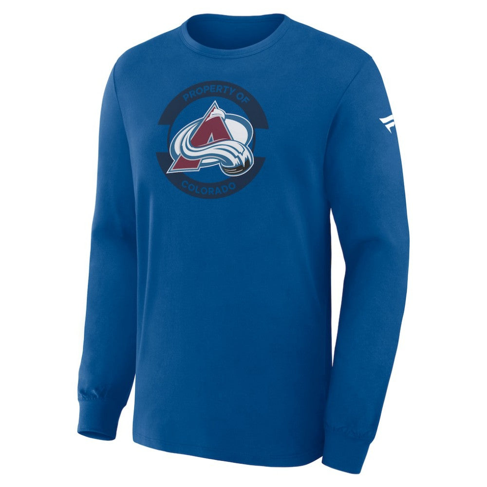 Colorado Avalanche Fanatics Authentic Pro Property Of Practice Long Sleeve T-Shirt - Blue - NHL