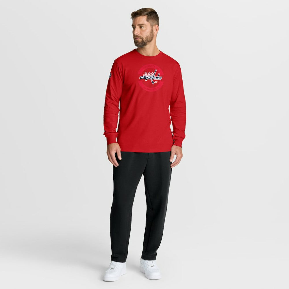 Washington Capitals Fanatics Authentic Pro Property Of Practice Long Sleeve T-Shirt - Red - NHL