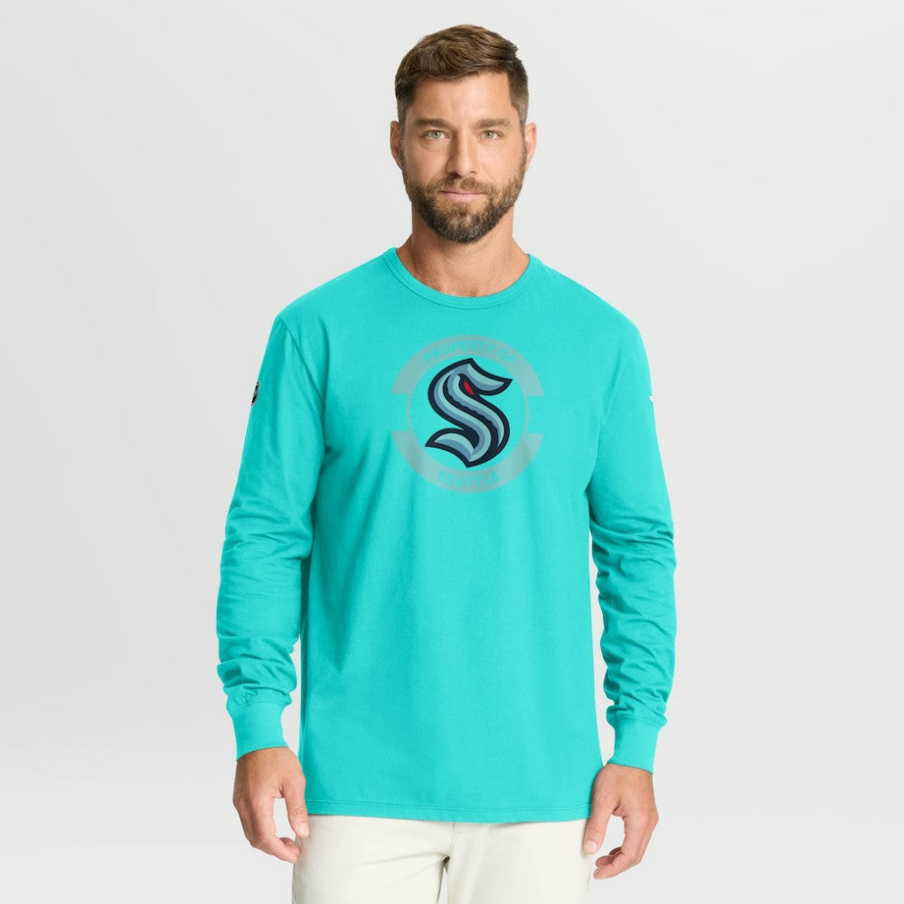 Seattle Kraken Fanatics Authentic Pro Property Of Practice Long Sleeve T-Shirt - Light Blue - NHL