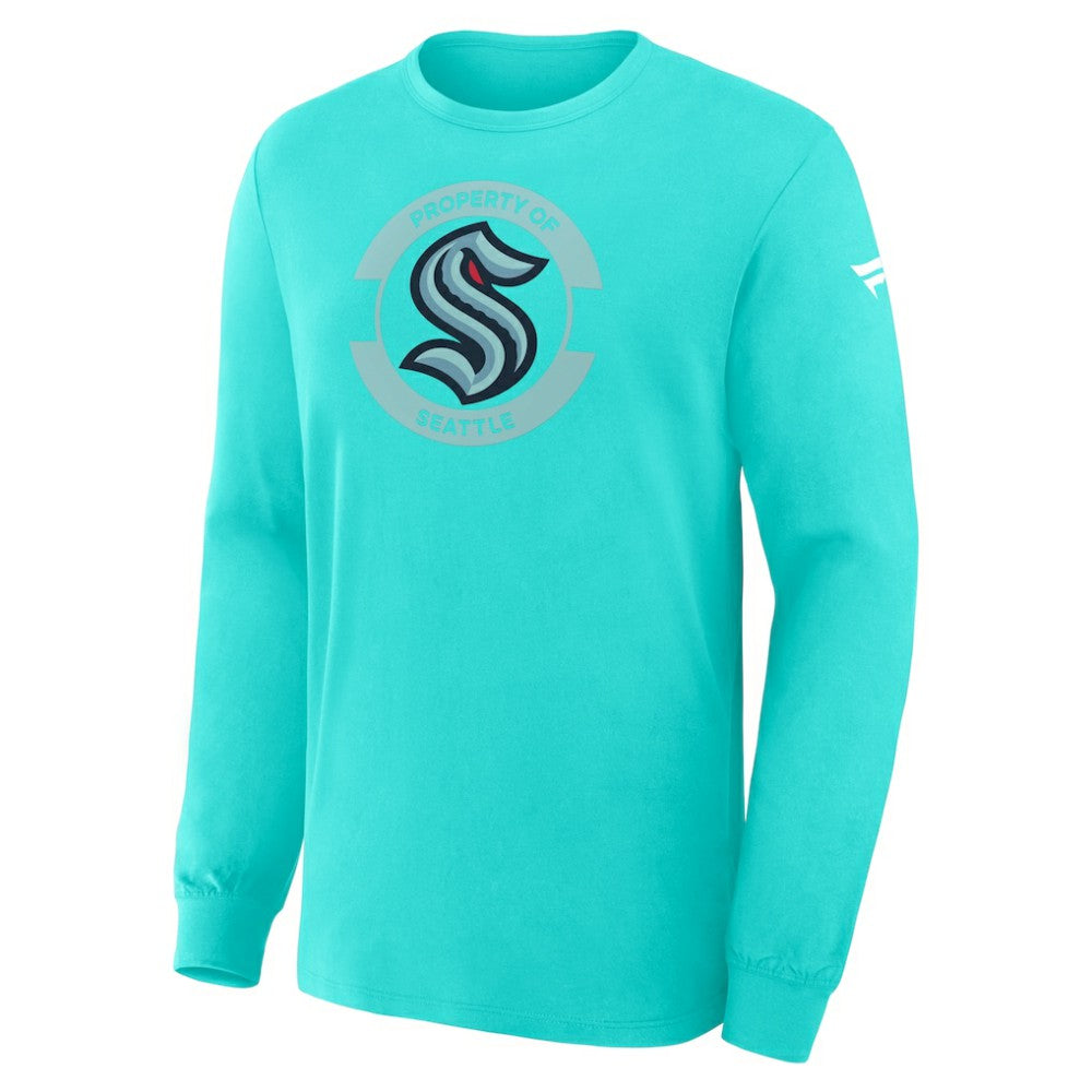 Seattle Kraken Fanatics Authentic Pro Property Of Practice Long Sleeve T-Shirt - Light Blue - NHL