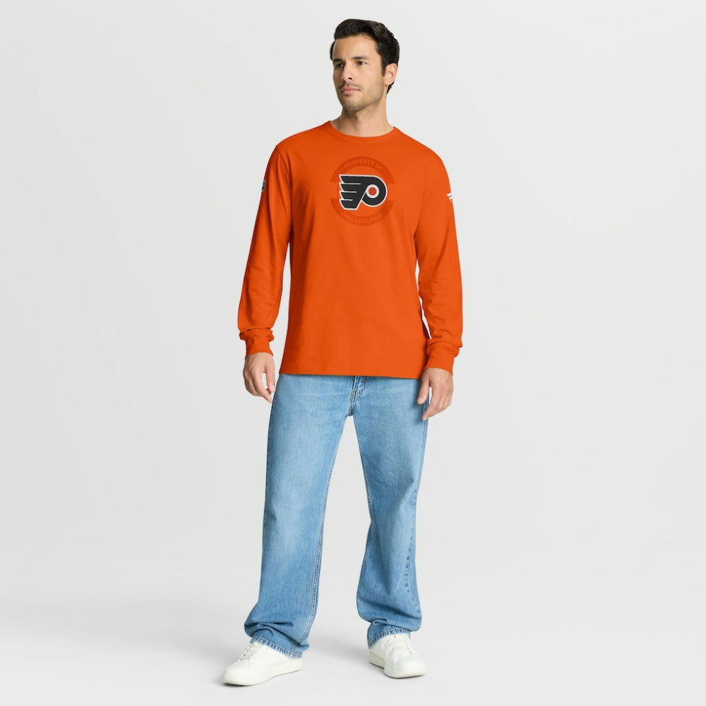Philadelphia Flyers Fanatics Authentic Pro Property Of Practice Long Sleeve T-Shirt - Orange - NHL