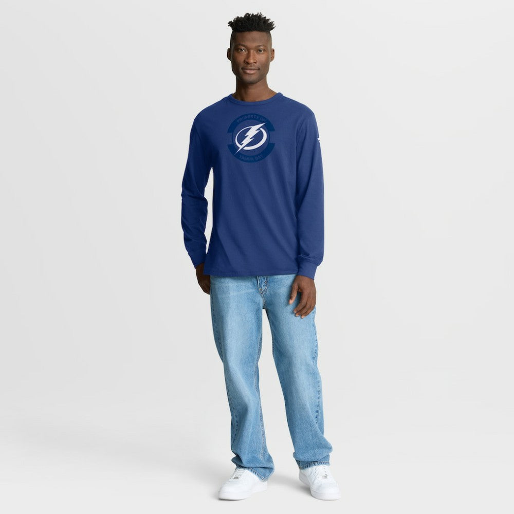 Tampa Bay Lightning Fanatics Authentic Pro Property Of Practice Long Sleeve T-Shirt - Blue - NHL