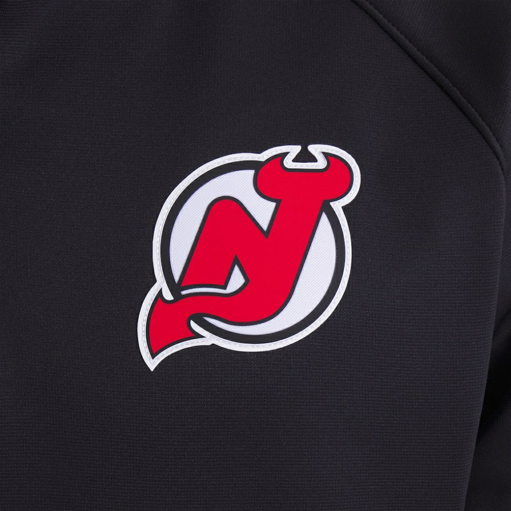 New Jersey Devils Fanatics Authentic Pro Rink Raglan Quarter-Zip Pullover - Black - NHL