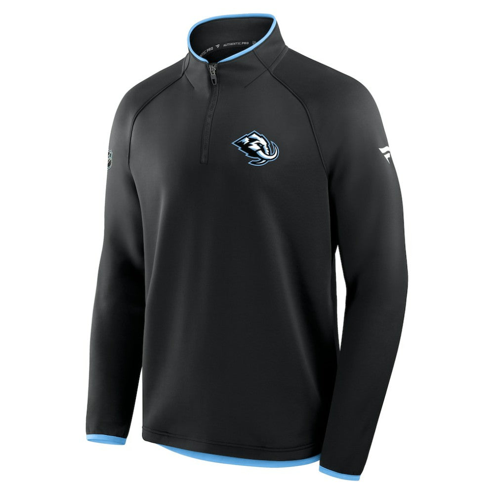 Utah Mammoth Fanatics Authentic Pro Rink Raglan Quarter-Zip Pullover - Black - NHL