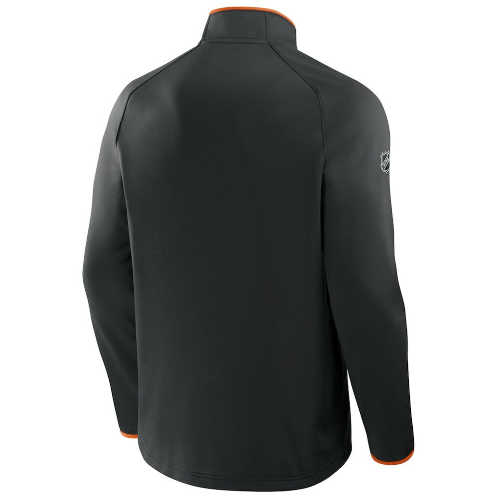 Philadelphia Flyers Fanatics Authentic Pro Rink Raglan Quarter-Zip Pullover - Black - NHL