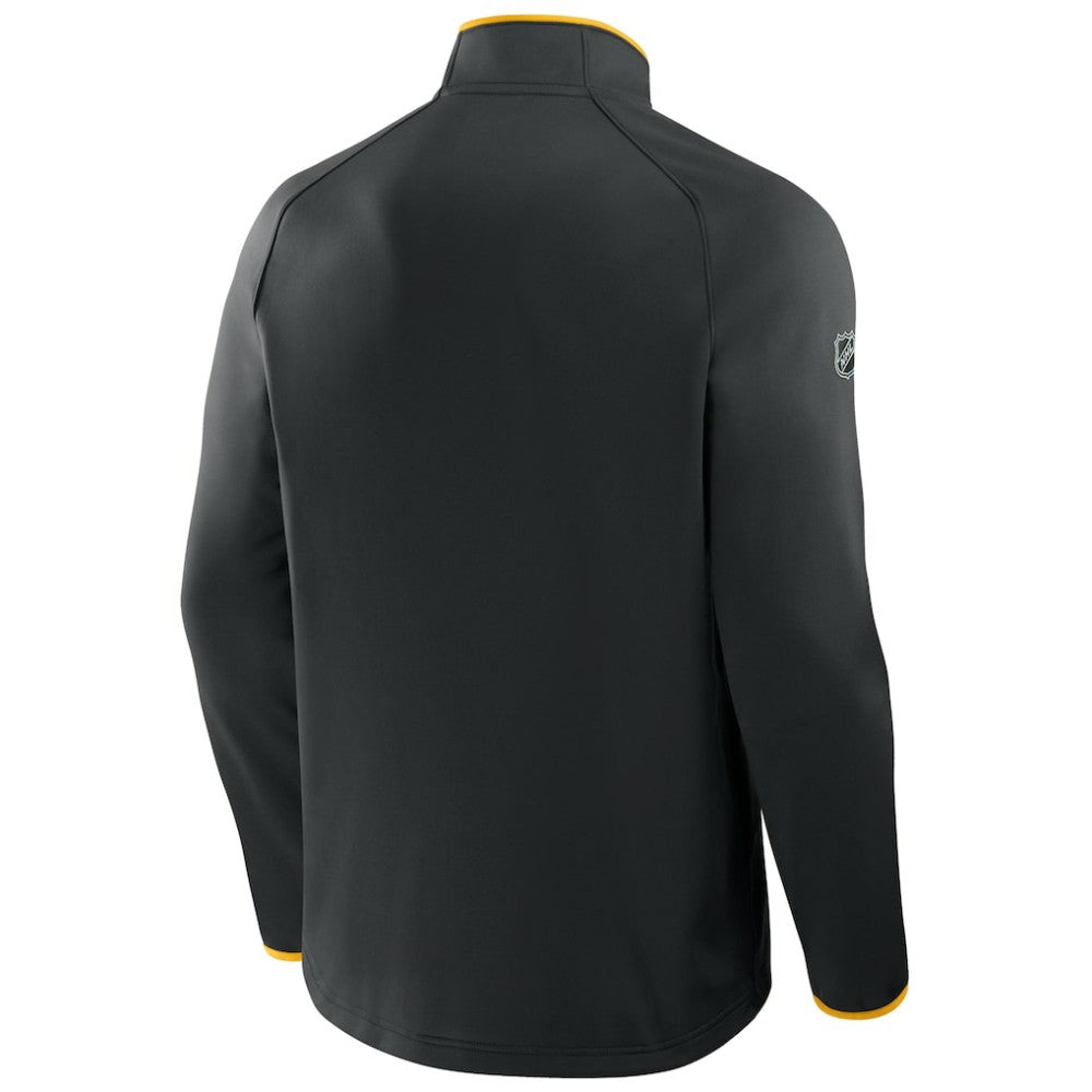 Pittsburgh Penguins Fanatics Authentic Pro Rink Raglan Quarter-Zip Pullover - Black - NHL