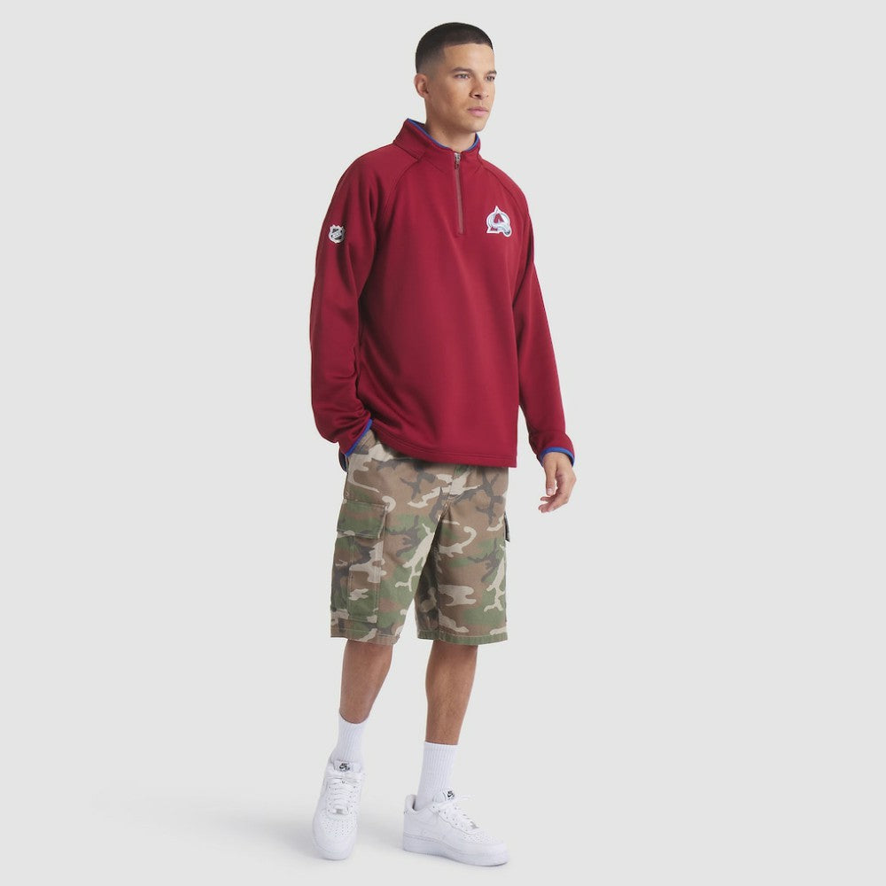 Colorado Avalanche Fanatics Authentic Pro Rink Raglan Quarter-Zip Pullover - Burgundy - NHL