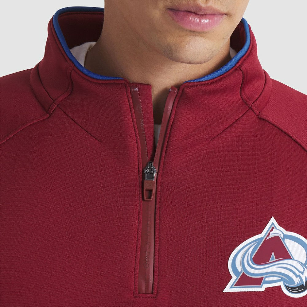 Colorado Avalanche Fanatics Authentic Pro Rink Raglan Quarter-Zip Pullover - Burgundy - NHL