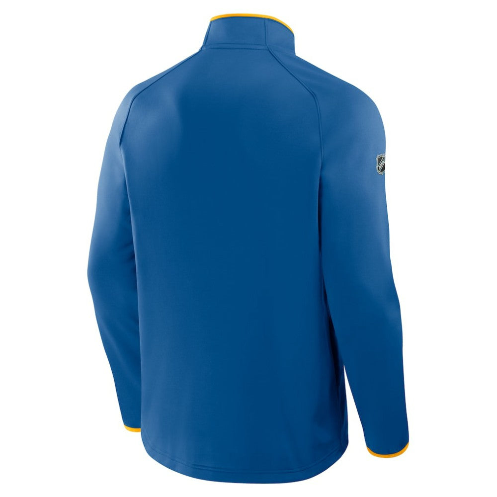 St. Louis Blues Fanatics Authentic Pro Rink Raglan Quarter-Zip Pullover - Blue - NHL