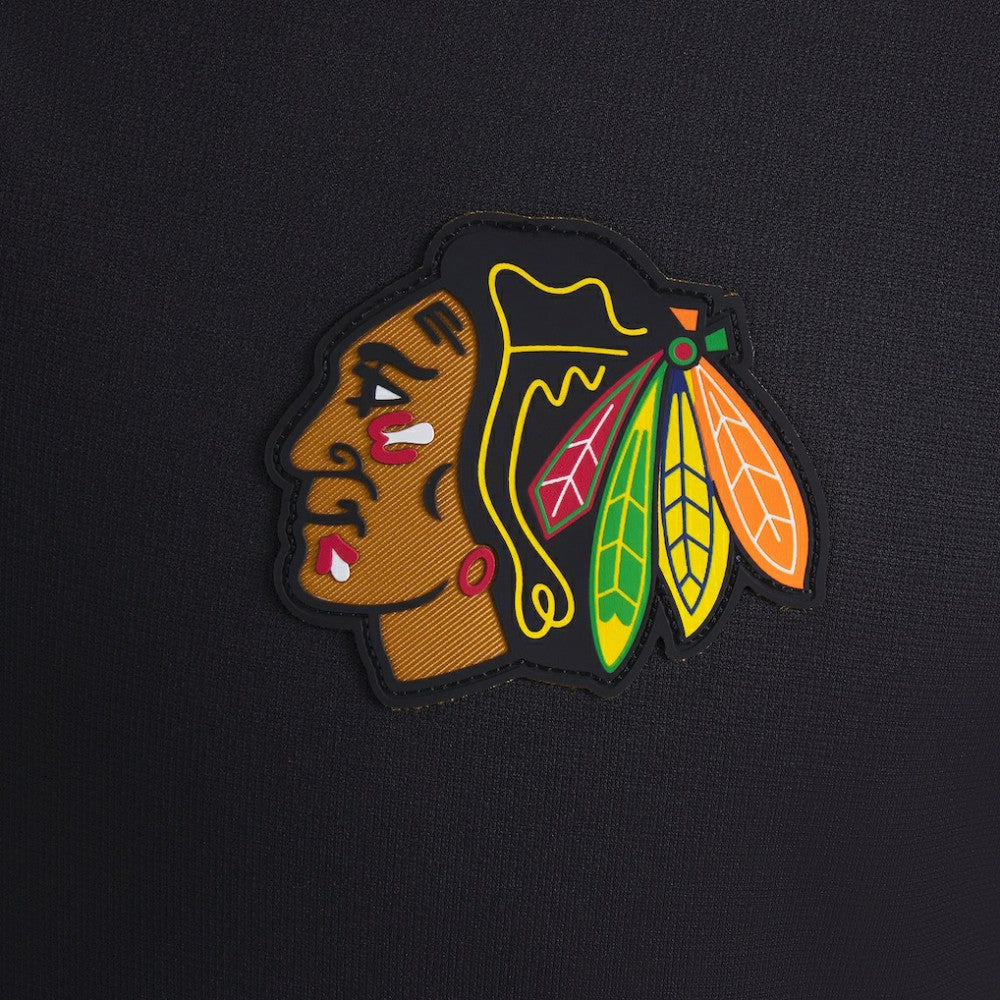 Chicago Blackhawks Fanatics Authentic Pro Rink Raglan Quarter-Zip Pullover - Black - NHL