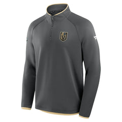 Vegas Golden Knights Fanatics Authentic Pro Rink Raglan Quarter-Zip Pullover - Black - NHL