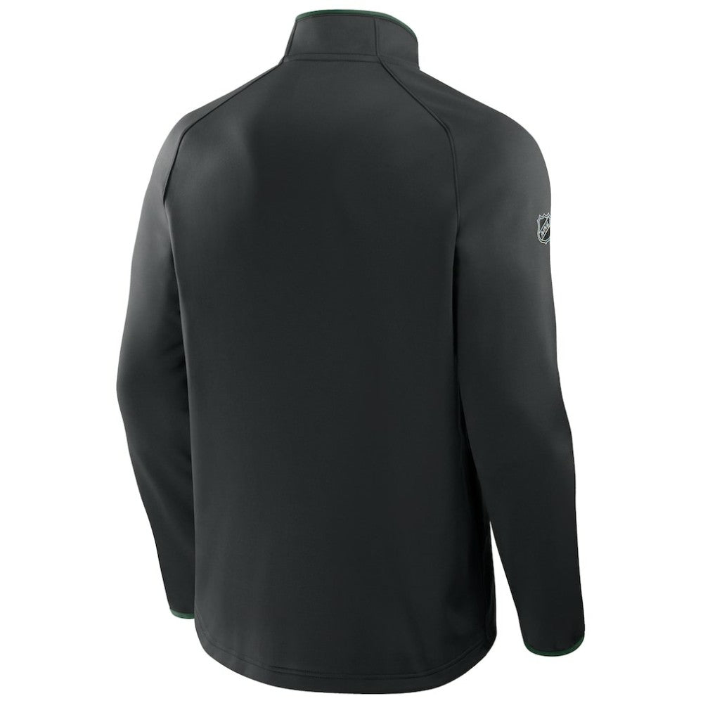 Minnesota Wild Fanatics Authentic Pro Rink Raglan Quarter-Zip Pullover - Black - NHL