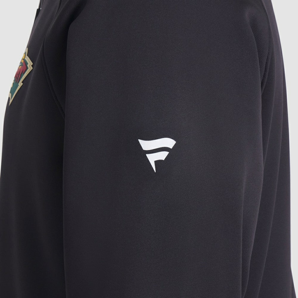Minnesota Wild Fanatics Authentic Pro Rink Raglan Quarter-Zip Pullover - Black - NHL