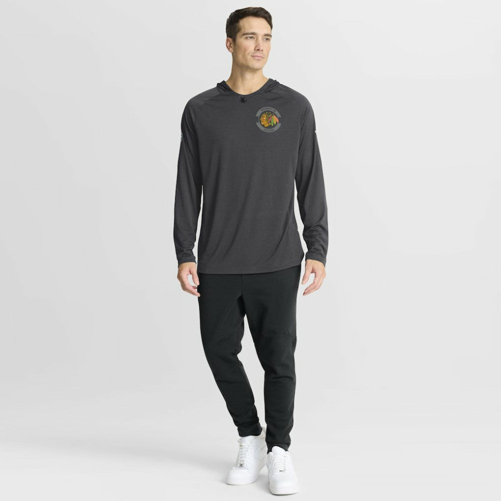 Chicago Blackhawks Fanatics Authentic Pro Rink Hoodie - Charcoal - NHL
