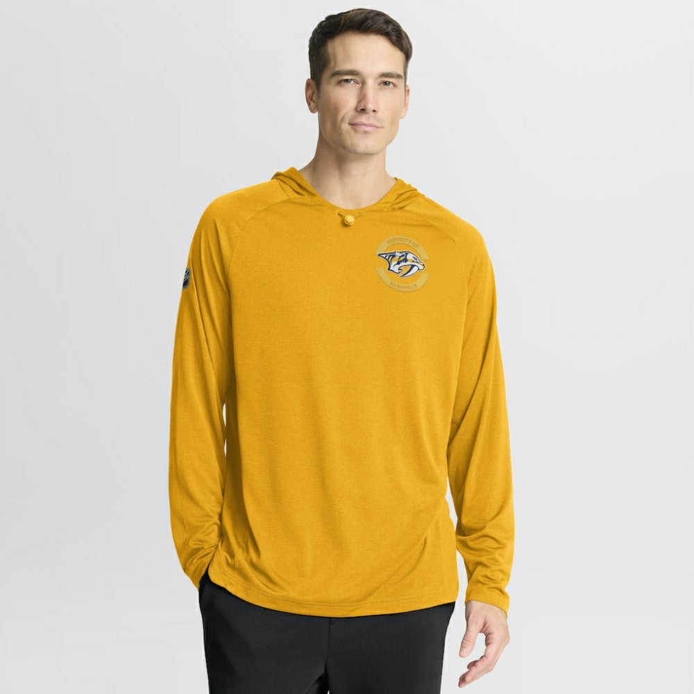 Nashville Predators Fanatics Authentic Pro Rink Hoodie - Gold - NHL
