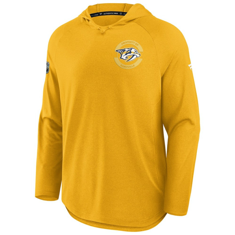 Nashville Predators Fanatics Authentic Pro Rink Hoodie - Gold - NHL