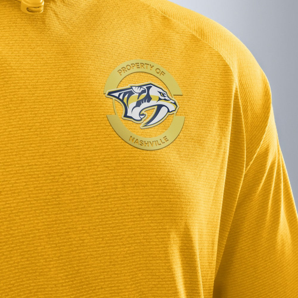 Nashville Predators Fanatics Authentic Pro Rink Hoodie - Gold - NHL