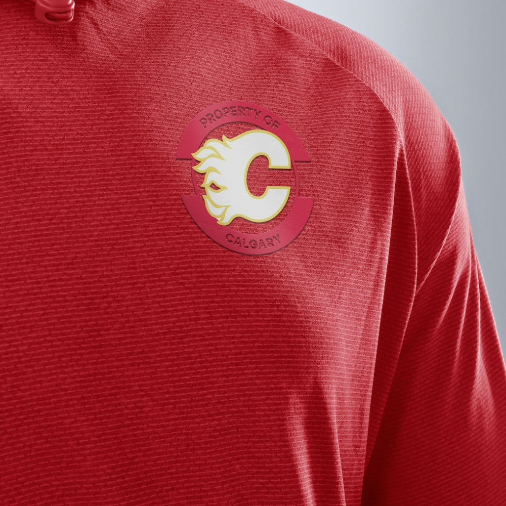 Calgary Flames Fanatics Authentic Pro Rink Hoodie - Red - NHL
