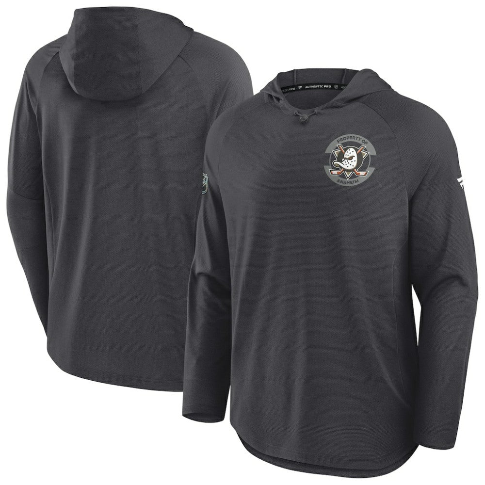 Anaheim Ducks Fanatics Authentic Pro Rink Hoodie - Charcoal - NHL