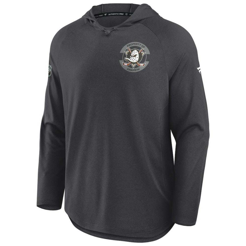 Anaheim Ducks Fanatics Authentic Pro Rink Hoodie - Charcoal - NHL