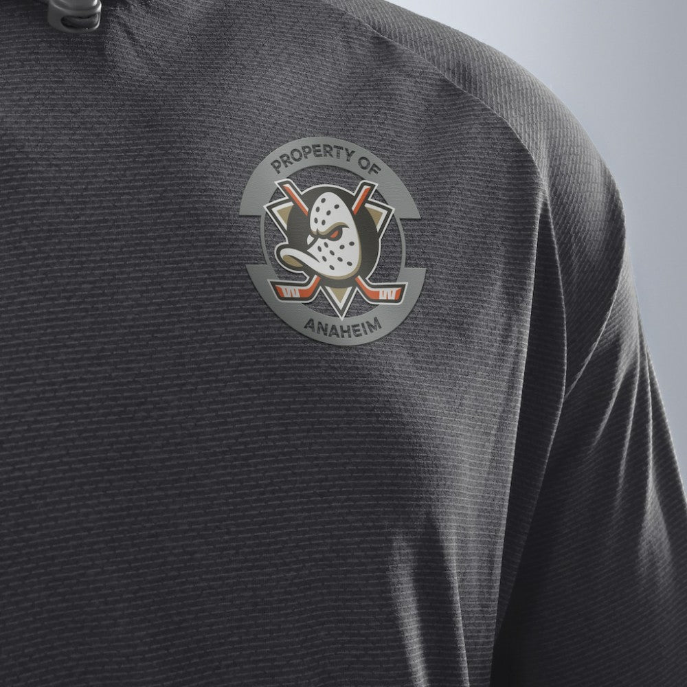 Anaheim Ducks Fanatics Authentic Pro Rink Hoodie - Charcoal - NHL