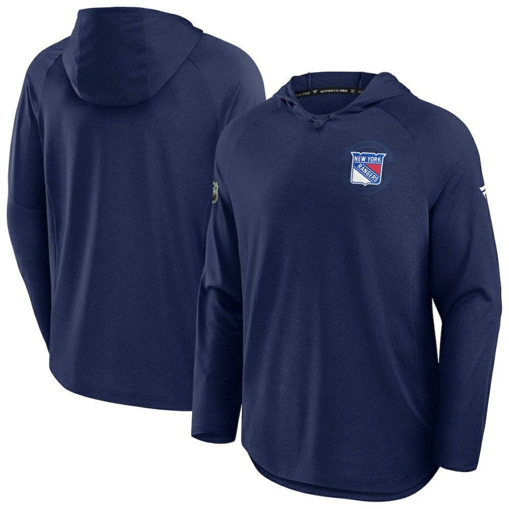 New York Rangers Fanatics Authentic Pro Rink Hoodie - Navy - NHL