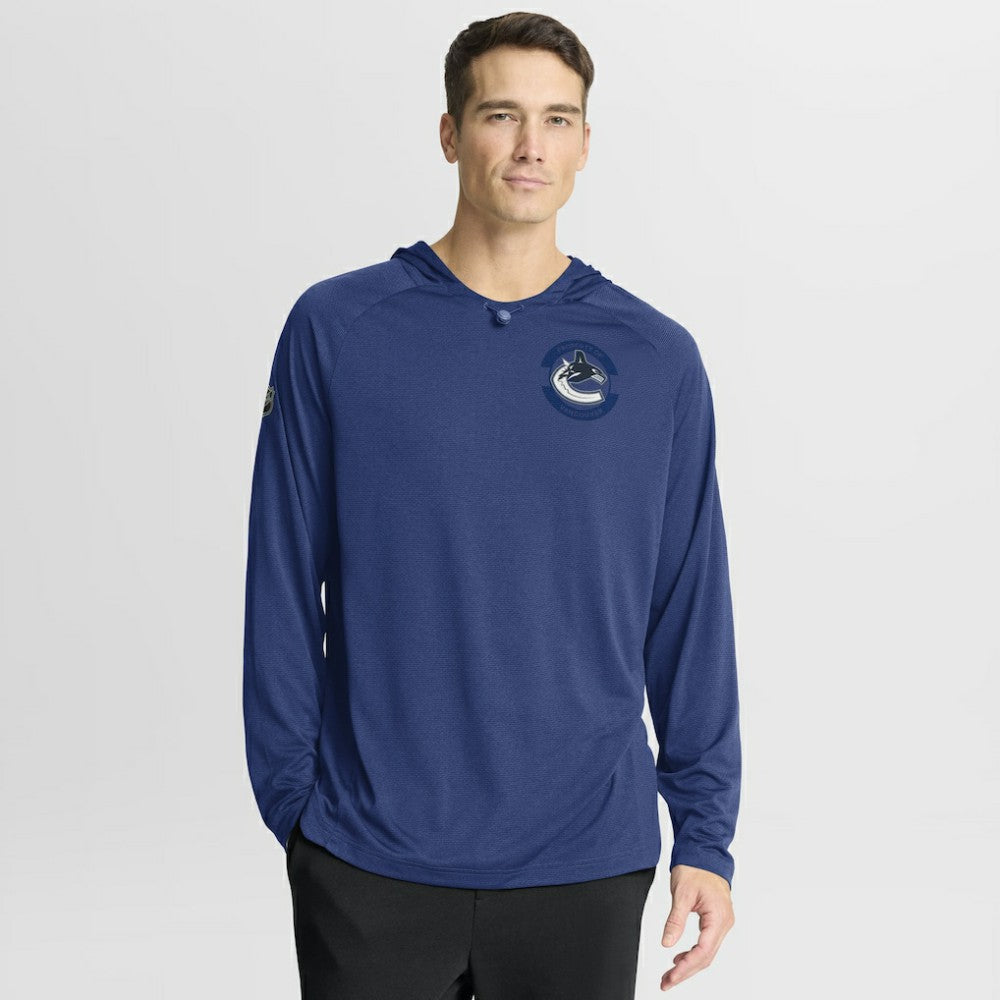 Vancouver Canucks Fanatics Authentic Pro Rink Hoodie - Blue - NHL