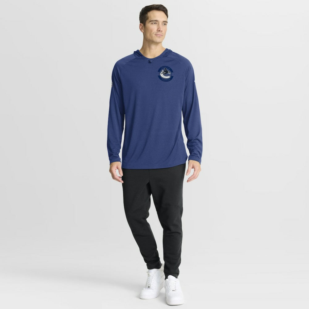 Vancouver Canucks Fanatics Authentic Pro Rink Hoodie - Blue - NHL