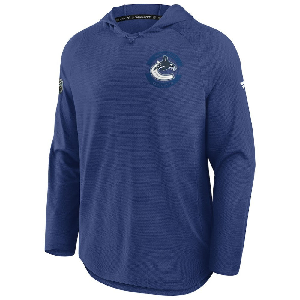 Vancouver Canucks Fanatics Authentic Pro Rink Hoodie - Blue - NHL