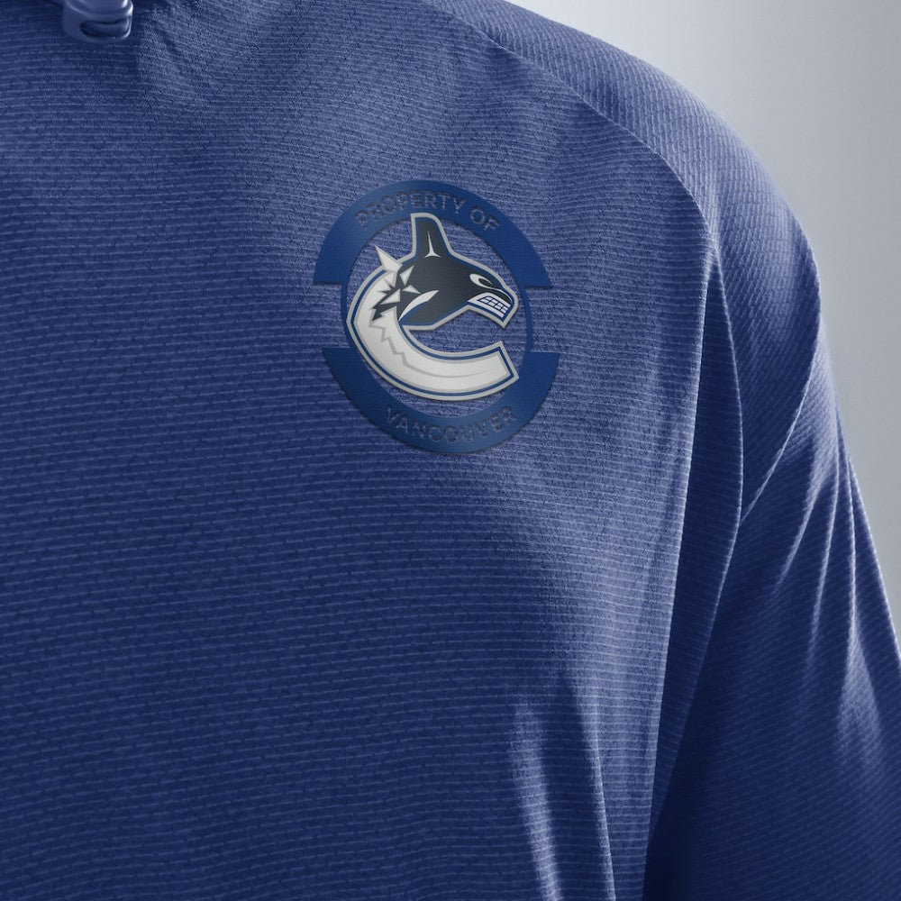 Vancouver Canucks Fanatics Authentic Pro Rink Hoodie - Blue - NHL