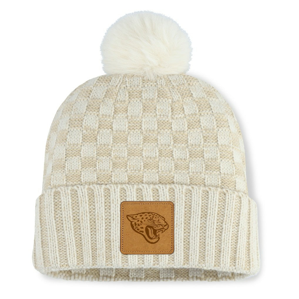 Jacksonville Jaguars Women's Nickel Cuffed Knit Hat with Pom Natural | Fanatics