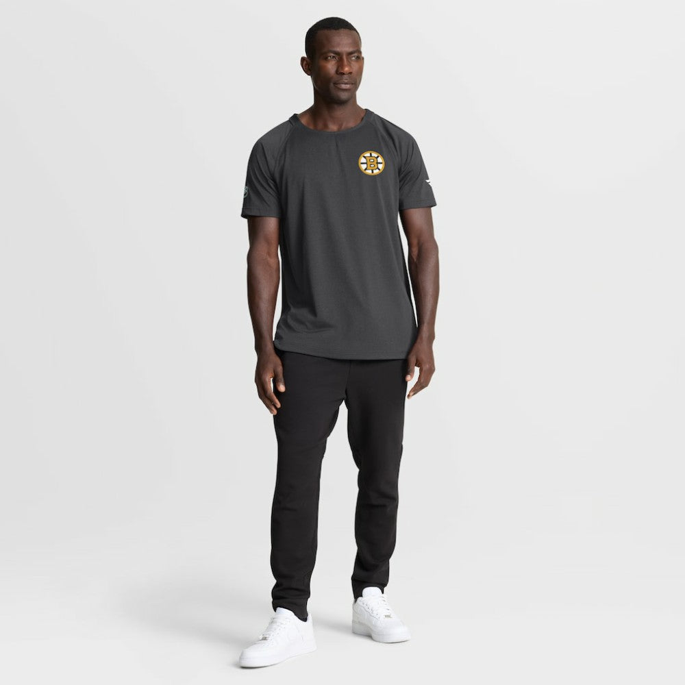 Boston Bruins Fanatics Authentic Pro Rink Raglan Performance T-Shirt - Charcoal - NHL