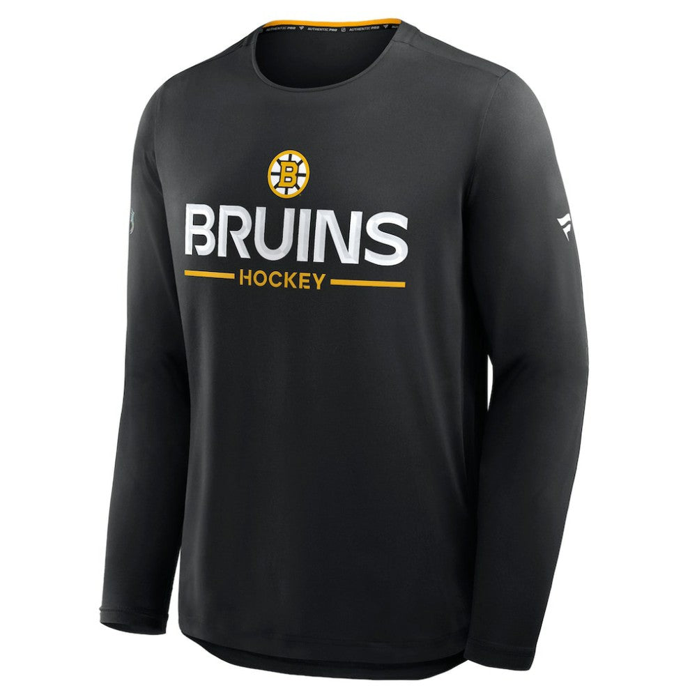 Boston Bruins Fanatics Authentic Pro Rink Tech Long Sleeve T-Shirt - Black - NHL