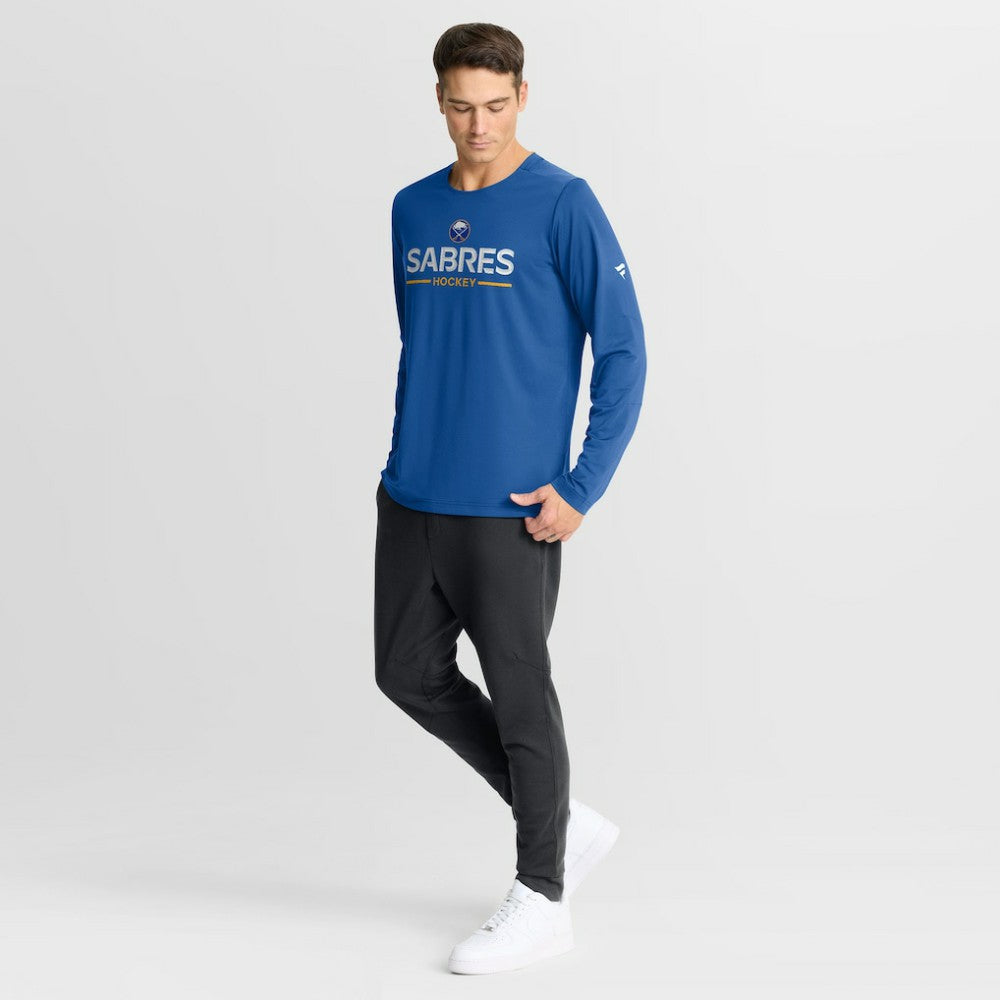 Buffalo Sabres Fanatics Authentic Pro Rink Tech Long Sleeve T-Shirt - Royal - NHL