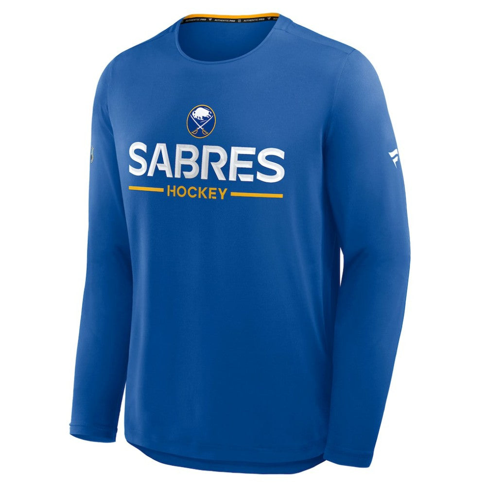 Buffalo Sabres Fanatics Authentic Pro Rink Tech Long Sleeve T-Shirt - Royal - NHL