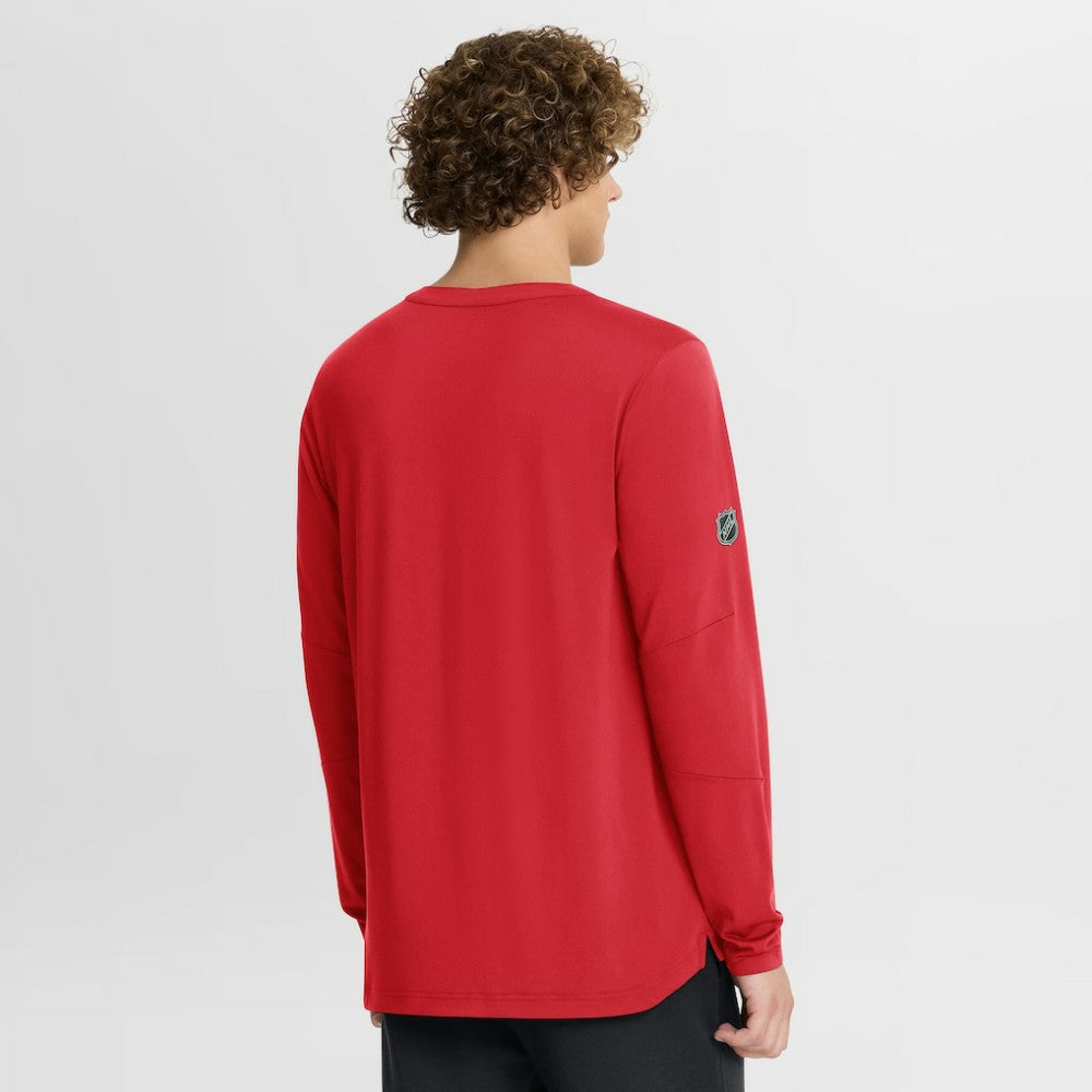 Calgary Flames Fanatics Authentic Pro Rink Tech Long Sleeve T-Shirt - Red - NHL