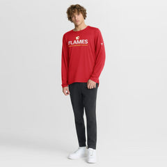 Calgary Flames Fanatics Authentic Pro Rink Tech Long Sleeve T-Shirt - Red - NHL