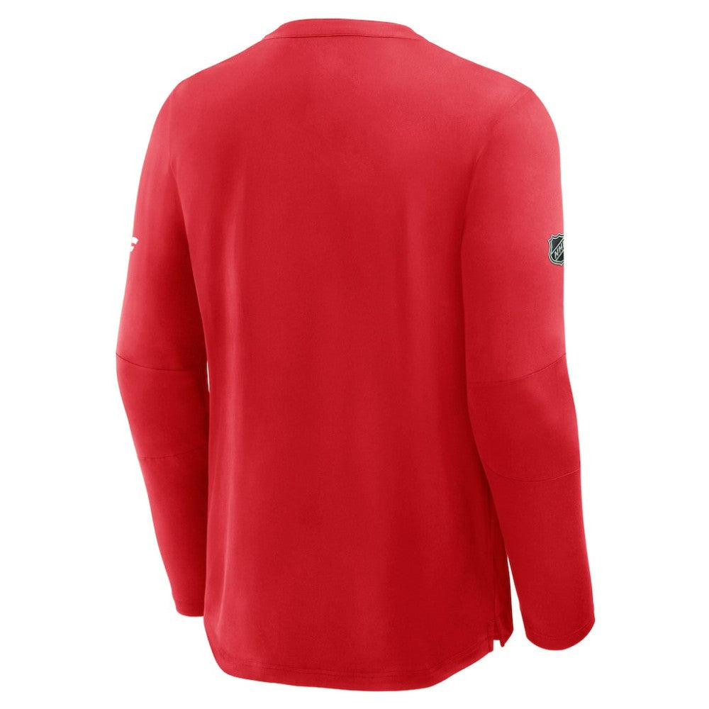 Calgary Flames Fanatics Authentic Pro Rink Tech Long Sleeve T-Shirt - Red - NHL