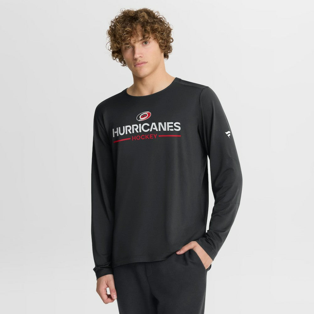 Carolina Hurricanes Fanatics Authentic Pro Rink Tech Long Sleeve T-Shirt - Black - NHL