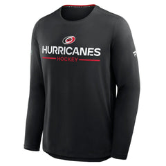 Carolina Hurricanes Fanatics Authentic Pro Rink Tech Long Sleeve T-Shirt - Black - NHL